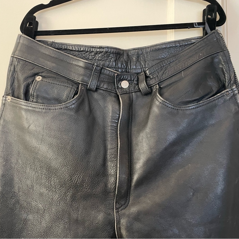 Trufit Men’s Size Zip Motorcycle Leather Pants - 38